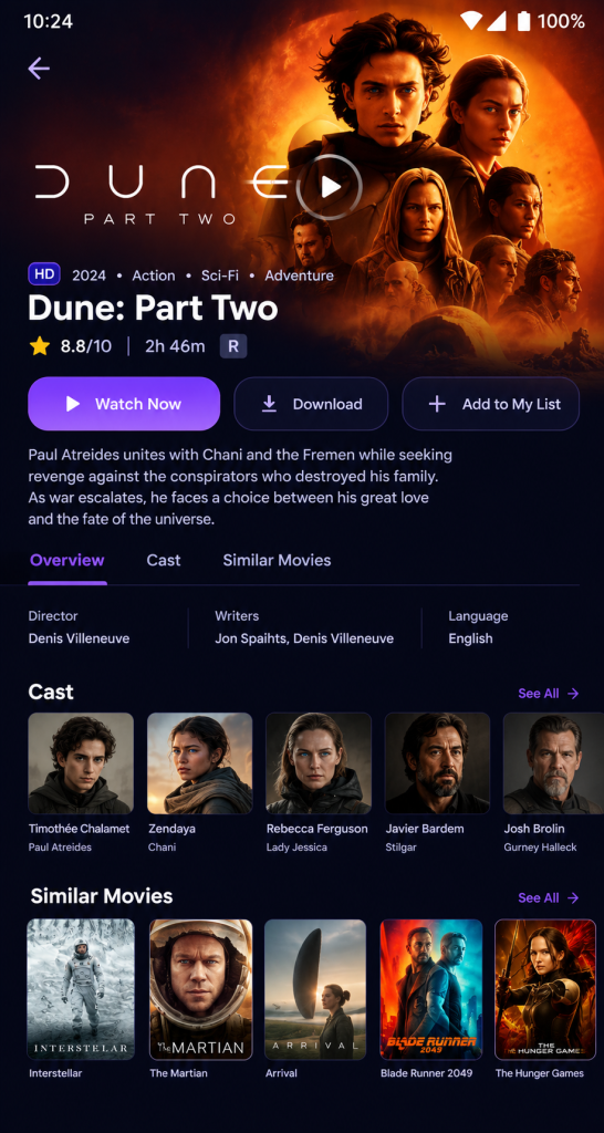 MoviesJoy App Screenshots