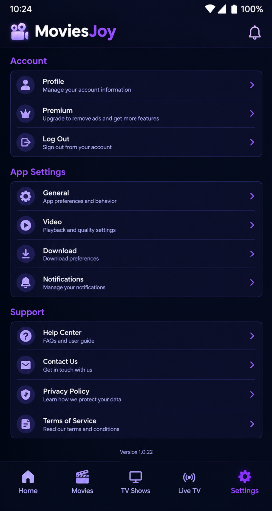 MoviesJoy App Screenshots